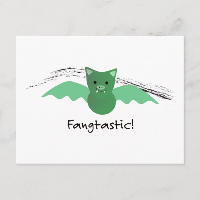 Cartão Postal Bat Verde Fangtástico (Frente)