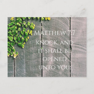Cartão Postal Bata E A Porta Se Abrirá Fique Bem
