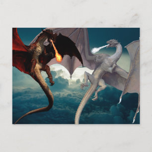 Cartão Postal Batalha Aérea do Dragão de Fogo e Gelo