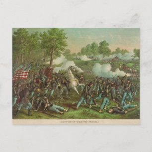Cartão Postal Batalha da Guerra Civil Americana de Wilson's Cree