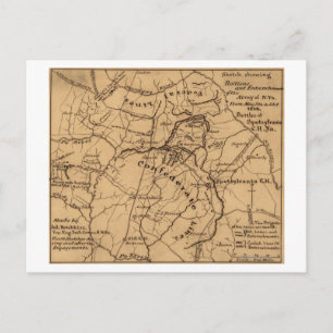 Cartão Postal Batalha da Natureza Selvagem - Guerra Civil Panor