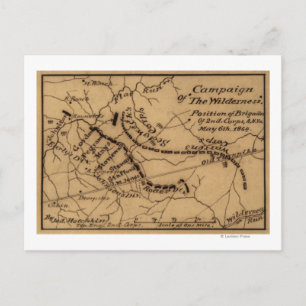 Cartão Postal Batalha da Natureza Selvagem - Panorâmica da Guer