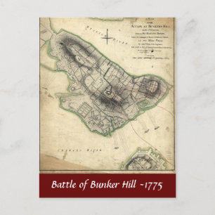 Cartão Postal Batalha de Bunker Hill -1775