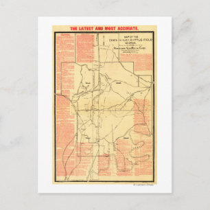 Cartão Postal Batalha de Chickamauga - Mapa Panorâmico da Guerra