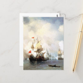 Cartão Postal Batalha de Chios, Ivan Aivazovsky