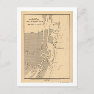 Cartão Postal Batalha de Fort Sumter - Guerra Civil Panorâmica 2