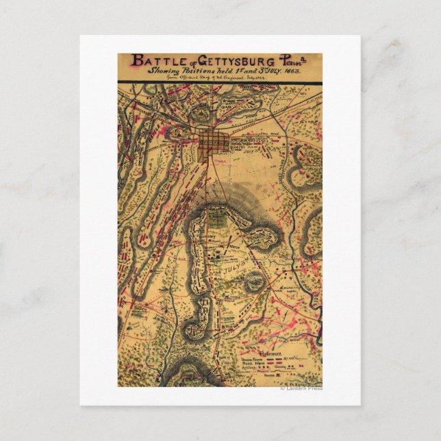 Cartão Postal Batalha de Gettysburg (Frente)