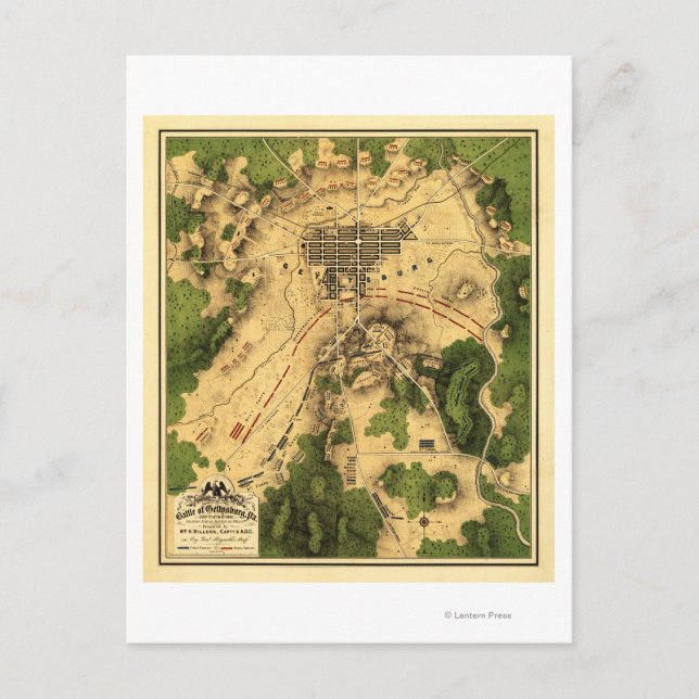 Cartão Postal Batalha de Gettysburg 10 (Frente)