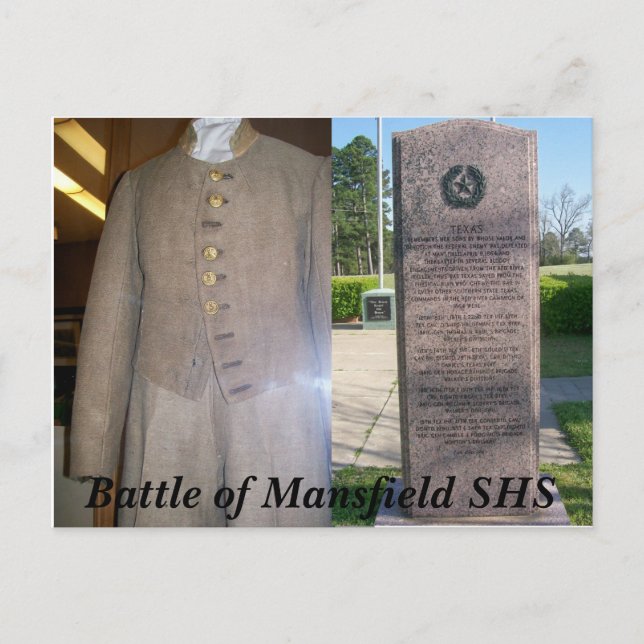 Cartão Postal Batalha de Mansfield Louisiana (Frente)