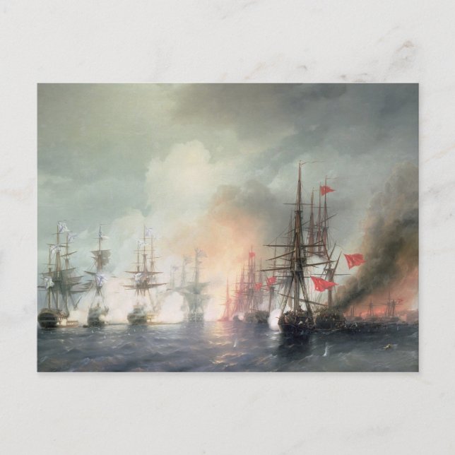 Cartão Postal Batalha de mar Russo-Turca de Sinop (Frente)