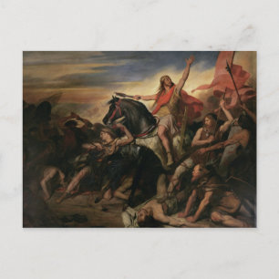 Cartão Postal Batalha de Tolbiac em AD 496, 1837