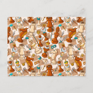 Cartão Postal batalha de xadrez