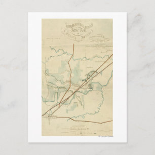 Cartão Postal Batalha do Rio das Pedras - Guerra Civil Panorâmic