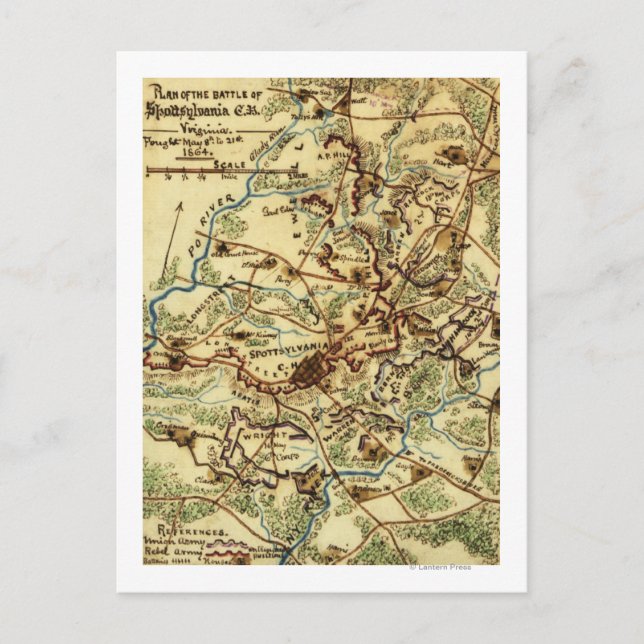 Cartão Postal Batalha do Tribunal da Pensilvânia (Frente)