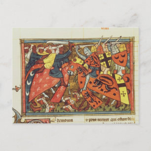 Cartão Postal Batalha entre cruzadores e muçulmanos