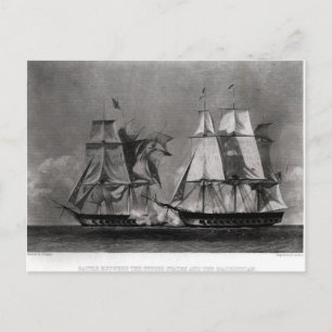 Cartão Postal Batalha entre os Estados Unidos e a