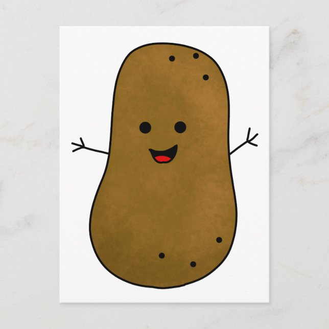 Cartão Postal Batata Feliz Fofa (Frente)