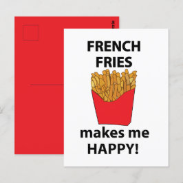 Cartão Postal Batata Frita Me Faz Feliz Batata Frita
