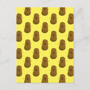 Cartão Postal Batatas Felizes Engraçadas