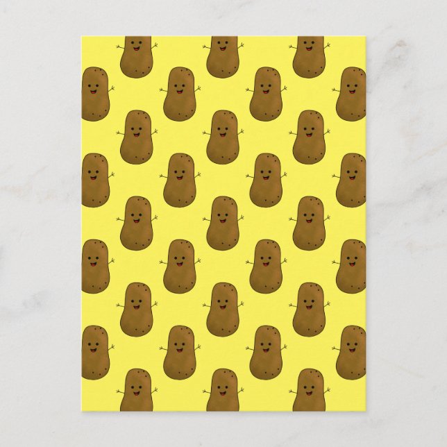 Cartão Postal Batatas Felizes Engraçadas (Frente)