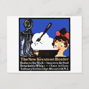 Cartão Postal Batedeira Keystone 1900