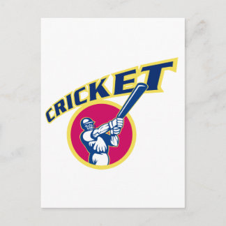 Cartão Postal batedor de críquete
