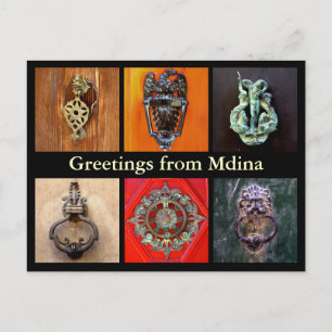 Cartão Postal Batedores de porta em Mdina