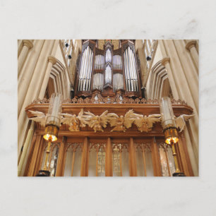 Cartão Postal Bath Abbey England Pipe Organ