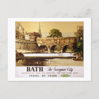 Cartão Postal Bath British Railways Viagens vintage