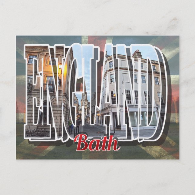 Cartão Postal Bath, Cartão-postal da Inglaterra (Frente)