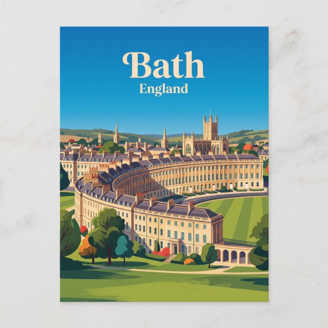 Cartão Postal Bath, Inglaterra (Frente)