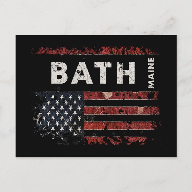 Cartão Postal Bath Maine (Frente)