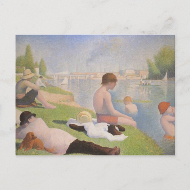 Cartão Postal Bathers em Asnieres (Frente)