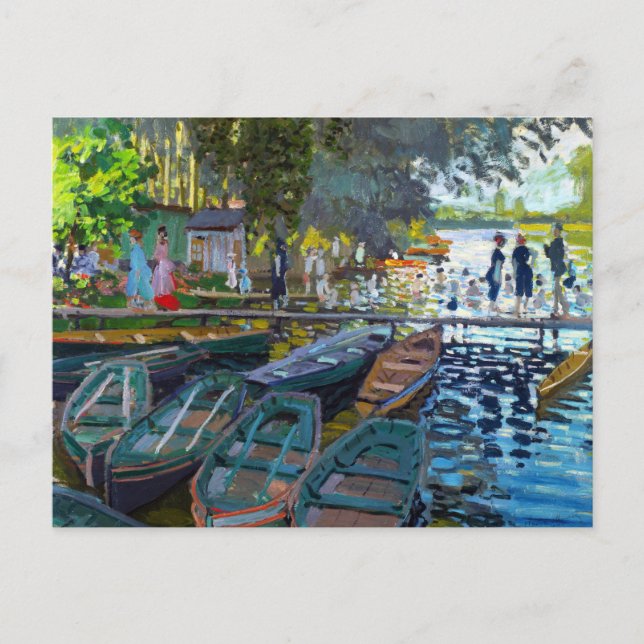 Cartão Postal Bathers em La Grenouillere Claude Monet (Frente)