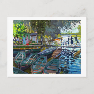 Cartão Postal Bathers em La Grenouillere Claude Monet