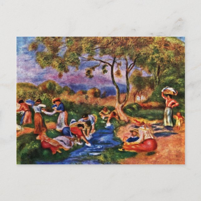 Cartão Postal Bathers Por Pierre-Auguste Renoir (Melhor Qualidad (Frente)