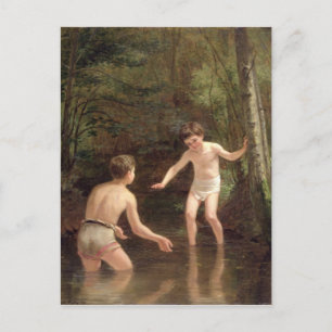 Cartão Postal Bathing Boys, 1873