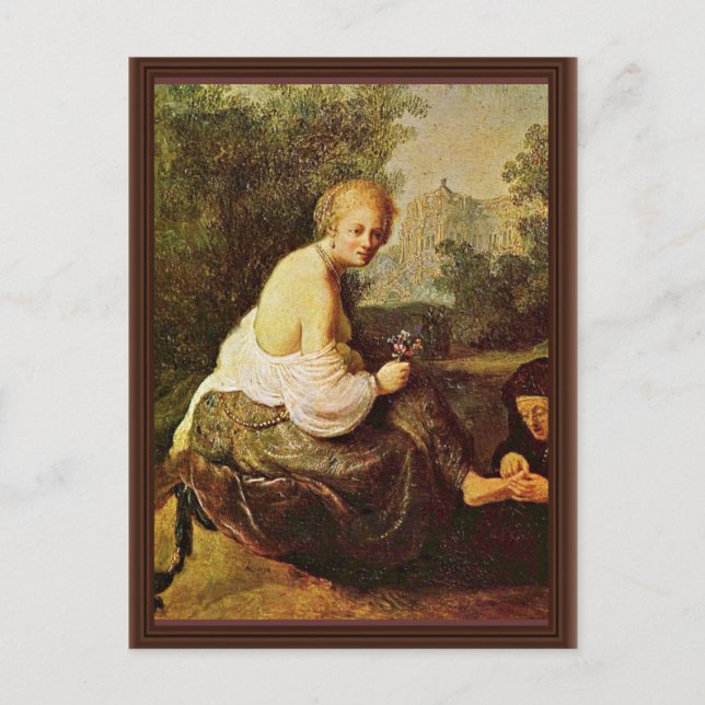 Cartão Postal Bathsheba No Seu Banheiro Visto Pelo Rei David. [1 (Frente)