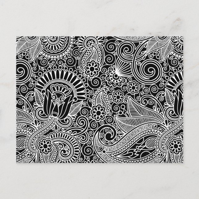 Cartão Postal Batik Motif (Frente)