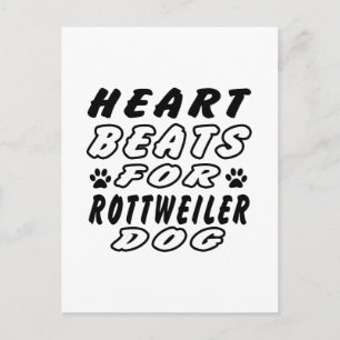 Cartão Postal Batimentos Cardíacos Para Rottweiler