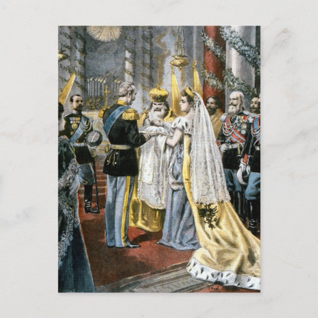 Cartão Postal Batismo da Grande Duquesa Tatiana, filha de (Frente)