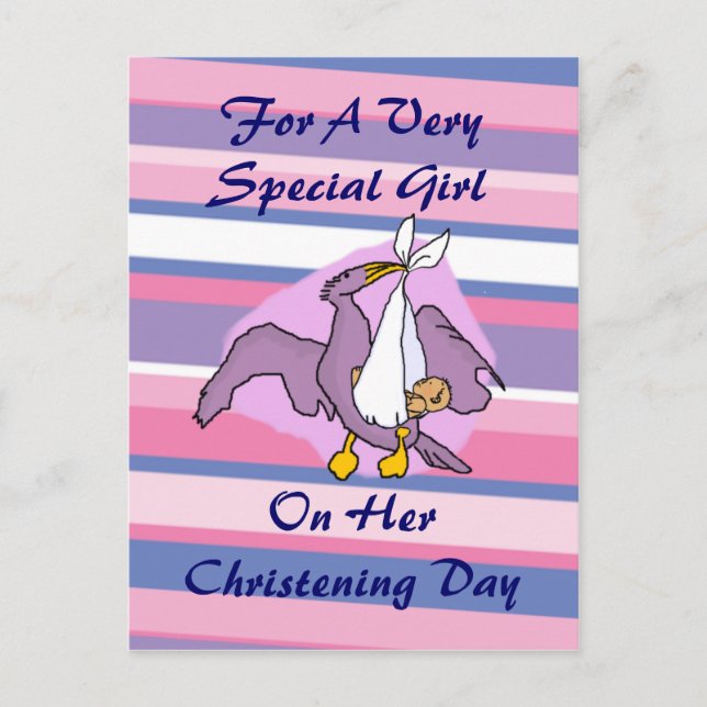 Cartão Postal Batizado da Menina Pássaro (Frente)