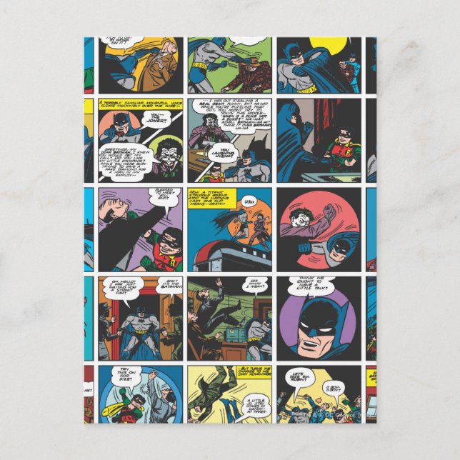 Cartão Postal Batman Comic Panel 5x5 (Frente)