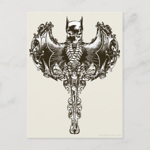 Cartão Postal Batman Cowl and Skull Crest