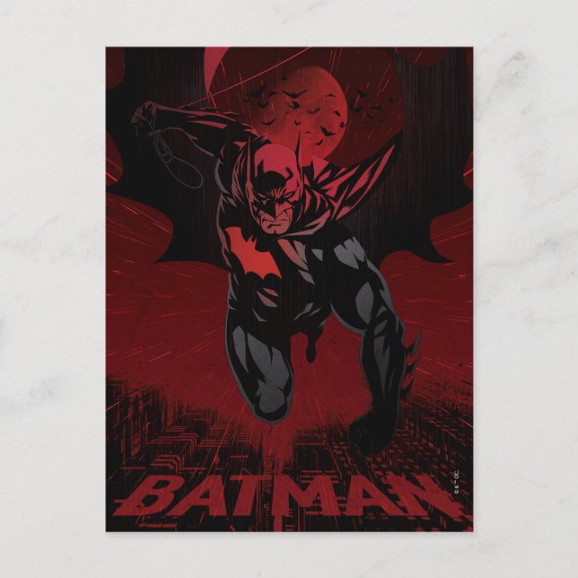 Cartão Postal Batman Crimson Leap (Frente)