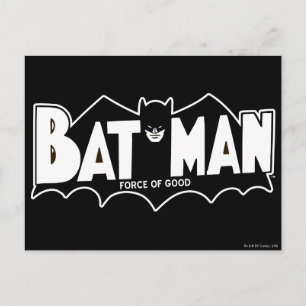 Cartão Postal Batman   Força do logotipo da Good 60s