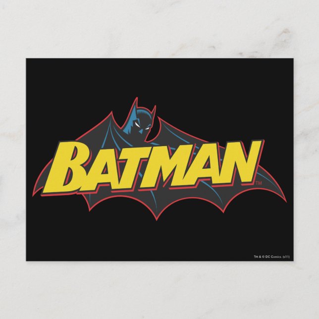 Cartão Postal Batman | Logotipo antigo da escola (Frente)