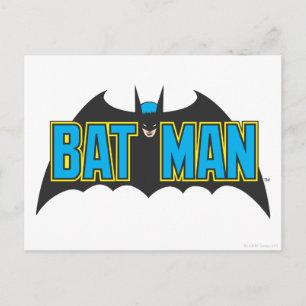 Cartão Postal Batman   Logotipo azul de vinheta