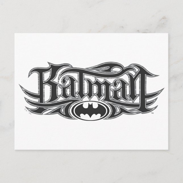 Cartão Postal Batman | Logotipo estilizado (Frente)