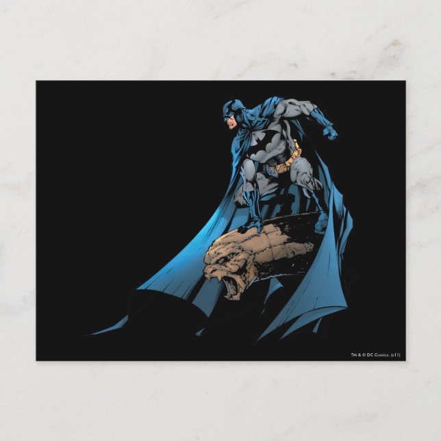Cartão Postal Batman no gargoyle (Frente)